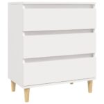 vidaXL Komoda biela 60x35x70 cm spracované drevo – Obrázok 2