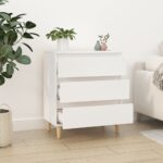 vidaXL Komoda biela 60x35x70 cm spracované drevo – Obrázok 3