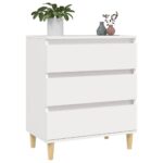 vidaXL Komoda biela 60x35x70 cm spracované drevo – Obrázok 4
