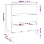 vidaXL Komoda biela 60x35x70 cm spracované drevo – Obrázok 10
