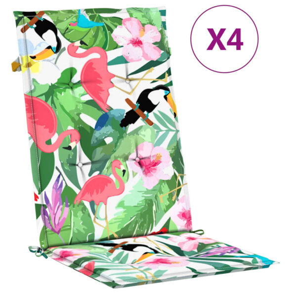 vidaXL Vankúše na vysoké stoličky 4 ks rôznofarebné látka – Obrázok 2