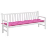 vidaXL Podložka na záhradnú lavičku ružová 200x50x7 cm látka – Obrázok 3
