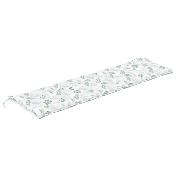 vidaXL Podložky na záhradnú lavičku 2 ks, listy, oxfordská látka – Obrázok 5