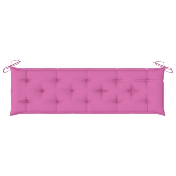 vidaXL Podložky na záhradnú lavičku 2 ks, ružové, oxfordská látka – Obrázok 4