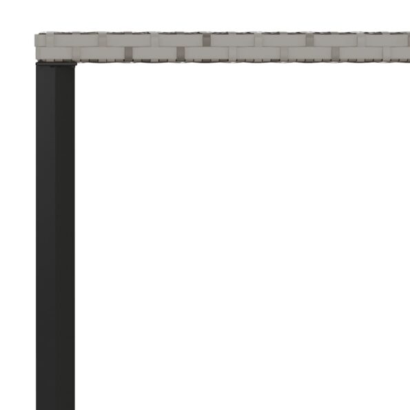 vidaXL 2-dielna záhradná jedálenská sada s podložkami sivá polyratan – Obrázok 7