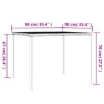 vidaXL 2-dielna záhradná jedálenská sada s podložkami sivá polyratan – Obrázok 9