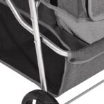 vidaXL Skladací kočík pre psa sivý 80x46x98 cm oxfordská tkanina – Obrázok 10