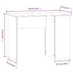 vidaXL Stôl betónovosivý 100x55x75 cm spracované drevo – Obrázok 8