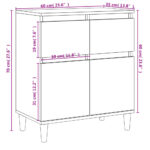 vidaXL Komoda dymový dub 60x35x70 cm spracované drevo – Obrázok 10