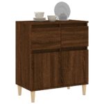 vidaXL Komoda hnedý dub 60x35x70 cm spracované drevo – Obrázok 4