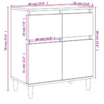 vidaXL Komoda hnedý dub 60x35x70 cm spracované drevo – Obrázok 10