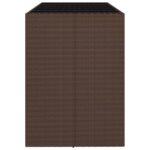 vidaXL Barový stôl so sklenenou doskou hnedý 185x80x110 cm polyratan – Obrázok 4
