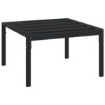 vidaXL Záhradný konferenčný stolík čierny 60x60x35 cm oceľ – Obrázok 2