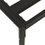 vidaXL Záhradný konferenčný stolík čierny 60x60x35 cm oceľ – Obrázok 4