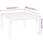vidaXL Záhradný konferenčný stolík čierny 60x60x35 cm oceľ – Obrázok 5