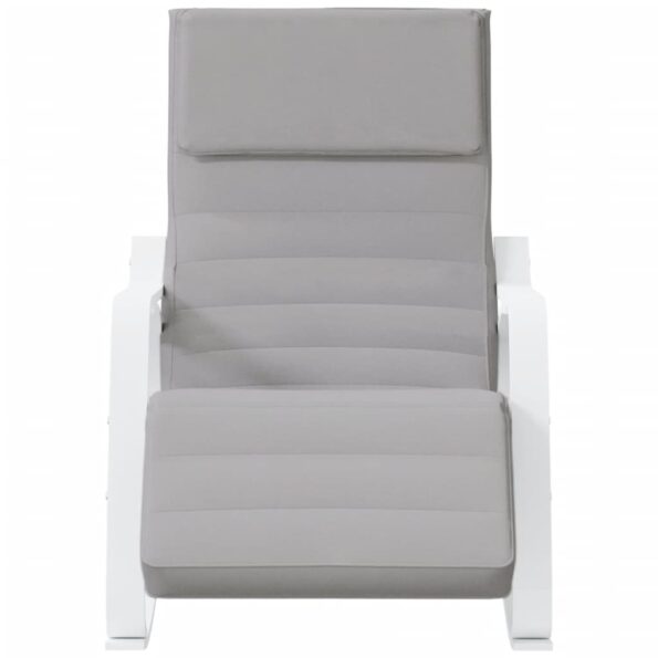 vidaXL Hojdacie kreslo bledosivé látkové – Obrázok 3