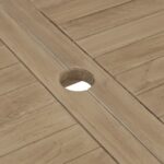 vidalXL 5-dielna záhradná jedálenská súprava sivá tíkový masív – Obrázok 8