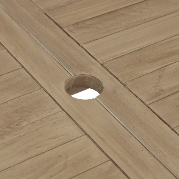 vidalXL 5-dielna záhradná jedálenská súprava sivá tíkový masív – Obrázok 8