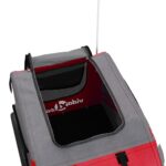 vidaXL Cyklovozík pre zvieratá, červeno sivý, oxfordská látka, železo – Obrázok 9