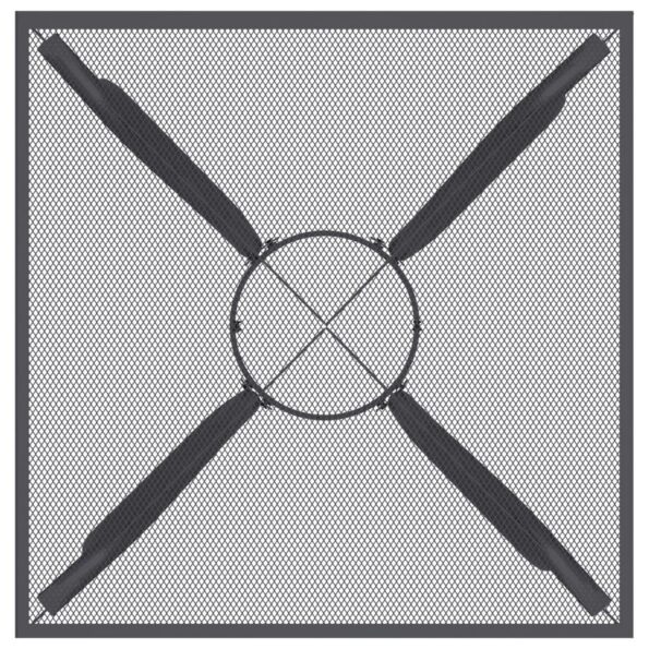 vidaXL Záhradný stôl antracitový 50x50x72 cm oceľová sieťovina – Obrázok 4