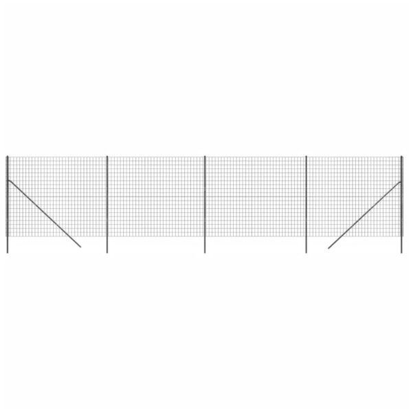 vidaXL Drôtený plot antracitový 1,4x10 m pozinkovaná oceľ – Obrázok 2