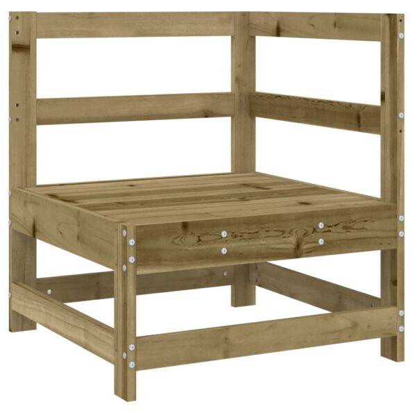 vidaXL Rohová pohovka s podložkami impregnovaná borovica – Obrázok 6