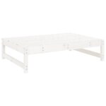 vidaXL Záhradná podnožka biela 120x80 cm masívna borovica – Obrázok 3