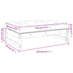 vidaXL Záhradná podnožka biela 120x80 cm masívna borovica – Obrázok 9