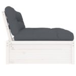 vidaXL Stredová pohovka biela 120x80 cm borovicový masív – Obrázok 4