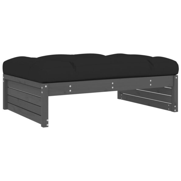 vidaXL Záhradná podnožka sivá 120x80 cm masívna borovica – Obrázok 2