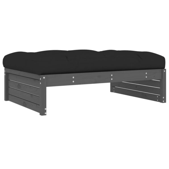 vidaXL Záhradná podnožka sivá 120x80 cm masívna borovica – Obrázok 5