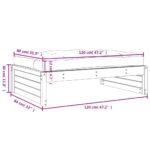 vidaXL Záhradná podnožka 120x80 cm impregnovaná borovica – Obrázok 9