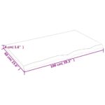 vidaXL Nástenná polica bledohnedá 100x60x(2-4)cm ošetrený masívny dub – Obrázok 4