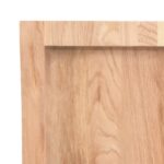 vidaXL Nástenná polica bledohnedá 100x60x(2-4)cm ošetrený masívny dub – Obrázok 5