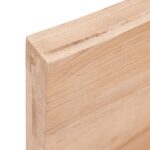 vidaXL Nástenná polica bledohnedá 120x60x(2-6) cm ošetrený masívny dub – Obrázok 4