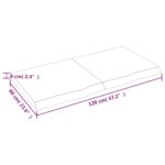 vidaXL Nástenná polica bledohnedá 120x60x(2-6) cm ošetrený masívny dub – Obrázok 8