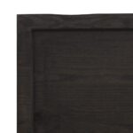 vidaXL Nástenná polica tmavohnedá 100x60x(2-6)cm ošetrený dubový masív – Obrázok 5