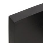 vidaXL Nástenná polica tmavohnedá 100x60x(2-6)cm ošetrený dubový masív – Obrázok 6