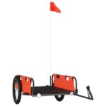 vidaXL Príves na bicykel, oranžový, oxfordská látka, železo – Obrázok 2