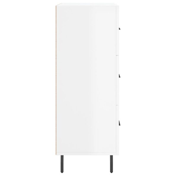 vidaXL Komoda lesklá biela 69,5x34x90 cm spracované drevo – Obrázok 7