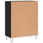 vidaXL Komoda čierna 69,5x34x90 cm kompozitné drevo – Obrázok 8