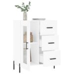 vidaXL Komoda biela 69,5x34x90 cm kompozitné drevo – Obrázok 4