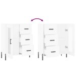 vidaXL Komoda biela 69,5x34x90 cm kompozitné drevo – Obrázok 9