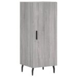 vidaXL Komoda sivý dub sonoma 34,5x34x90 cm spracované drevo – Obrázok 2