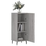 vidaXL Komoda sivý dub sonoma 34,5x34x90 cm spracované drevo – Obrázok 4
