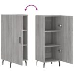 vidaXL Komoda sivý dub sonoma 34,5x34x90 cm spracované drevo – Obrázok 9