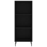 vidaXL Komoda čierna 34,5x32,5x90 cm kompozitné drevo – Obrázok 4