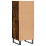 vidaXL Komoda dymový dub 34,5x32,5x90 cm kompozitné drevo – Obrázok 6