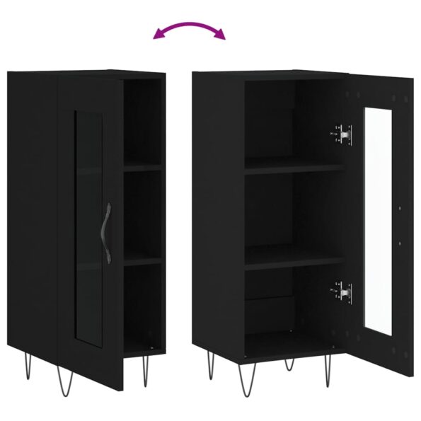 vidaXL Komoda čierna 34,5x34x90 cm spracované drevo – Obrázok 9