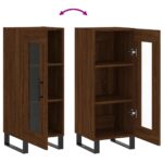 vidaXL Komoda hnedý dub 34,5x34x90 cm spracované drevo – Obrázok 9